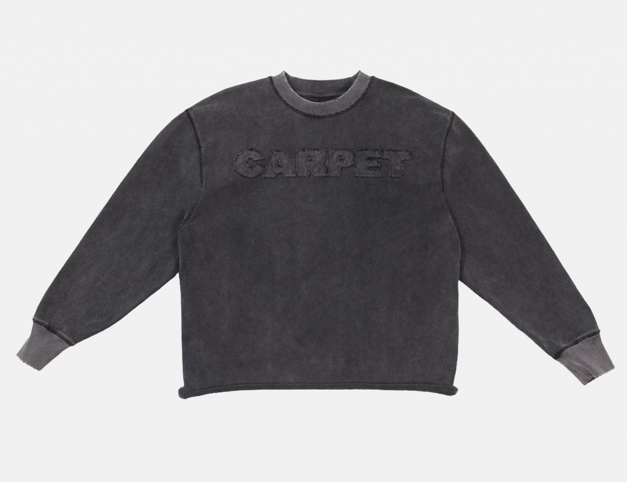 Carpet Company Freyed Sweatshirt - Washed Black