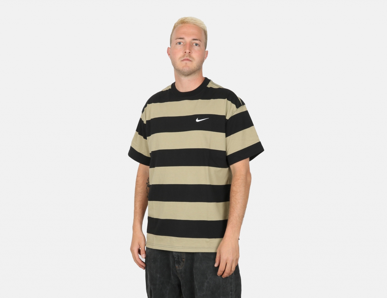 Nike SB Stripe T-Shirt - Olive / Black