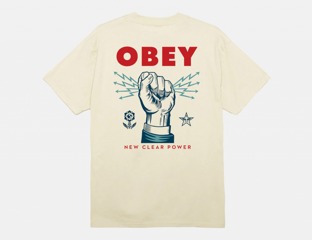 Obey New Clear Power T-Shirt - Cream