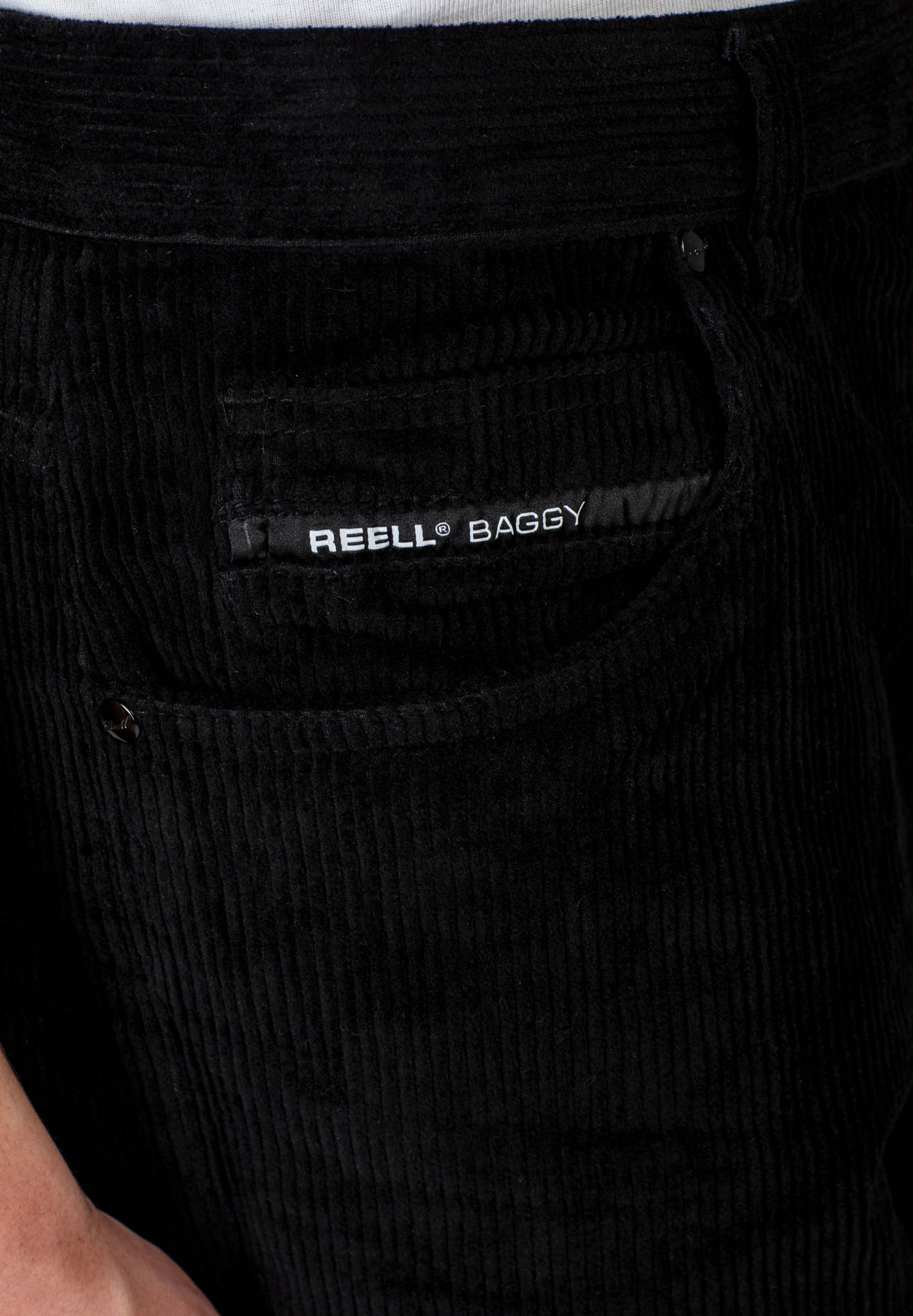 Reell Jeans Baggy Cord Pant - Black, Hosen, Men