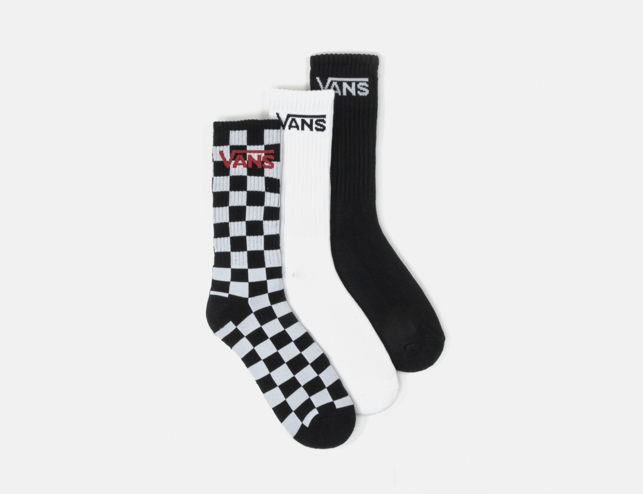 VANS Mn Classic Crew Socks - Black / Checkerboard