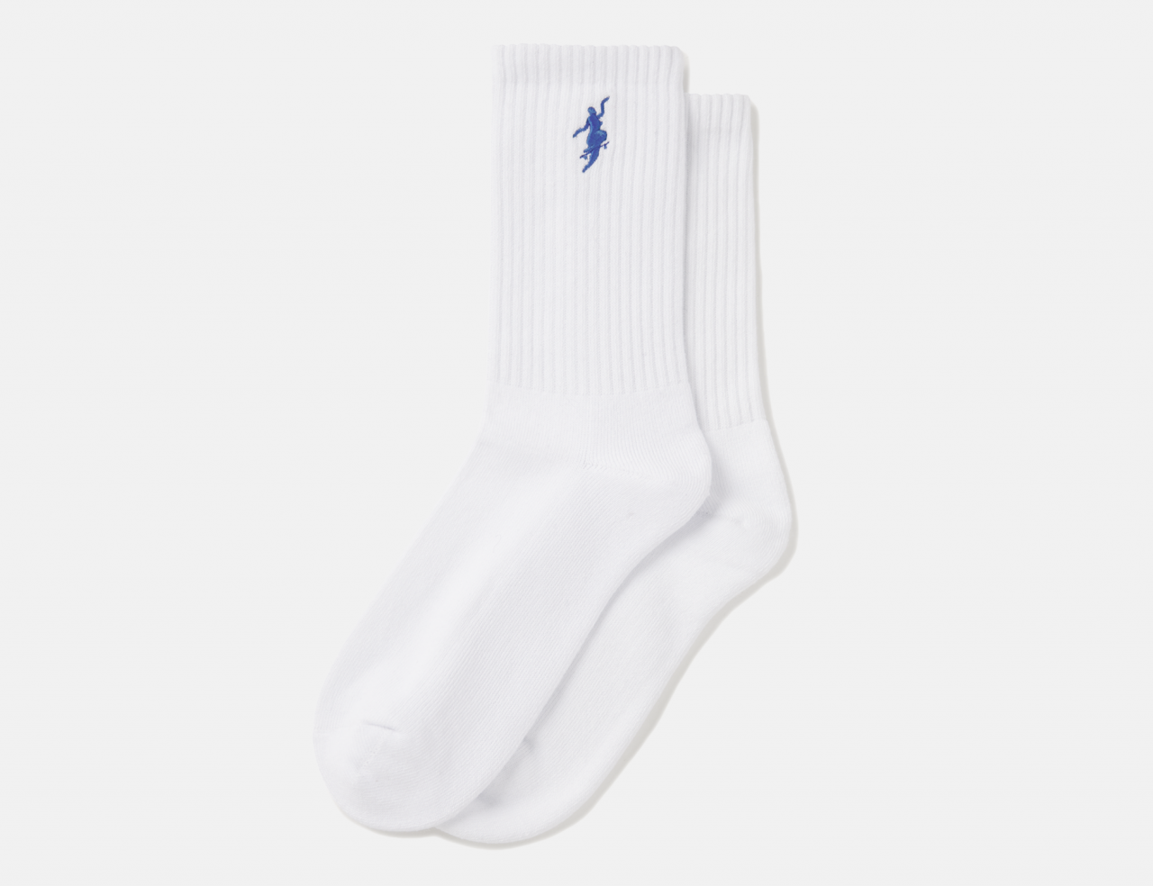 Polar Skate Co. Rib Socks No Comply - White/Blue