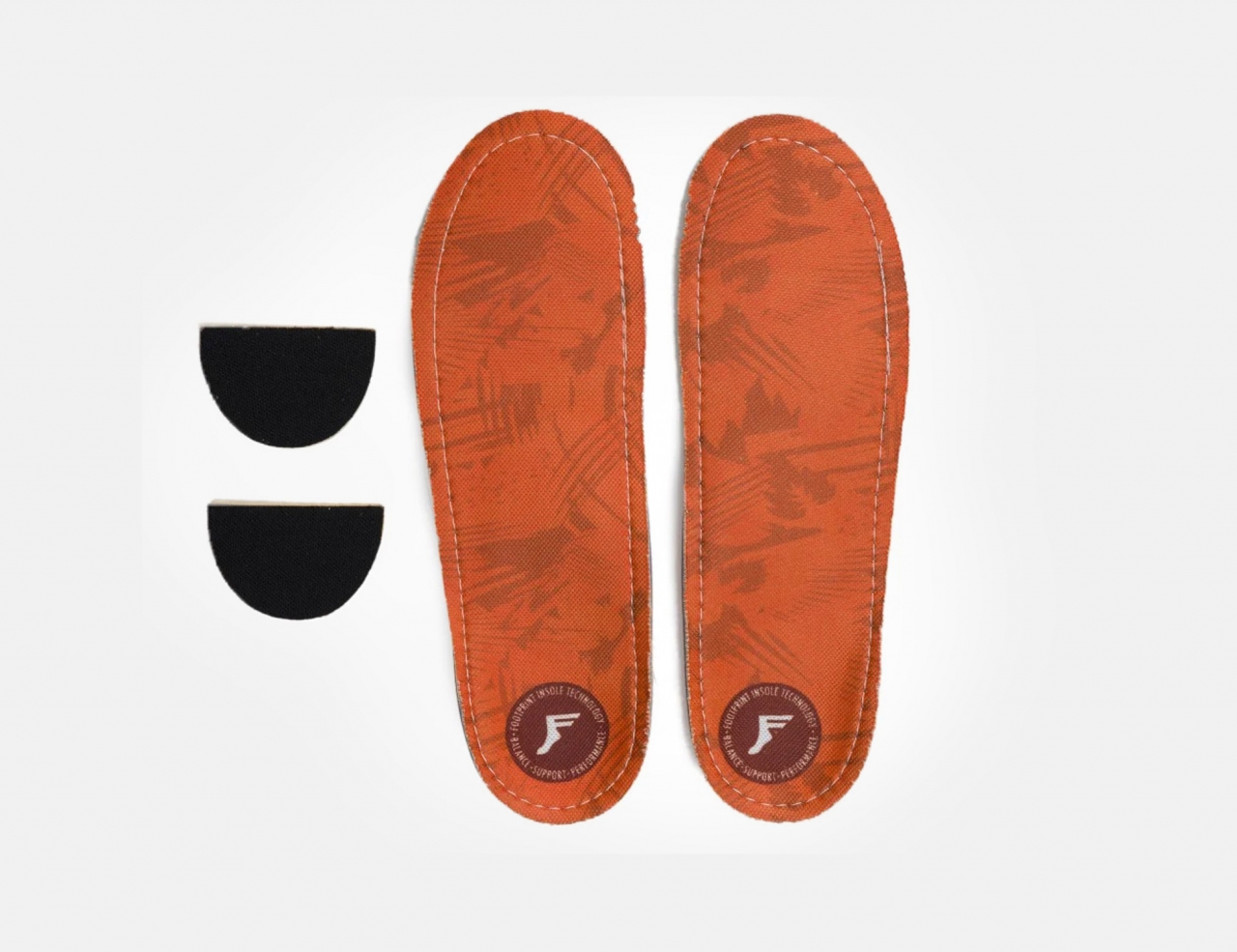 Footprint Insoles Orthotic - Camo / Orange