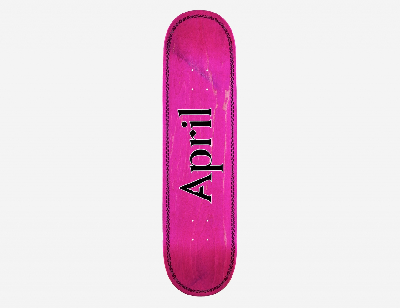 April Skateboards OG Logo Black Pink Helix 8.25&quot; Deck
