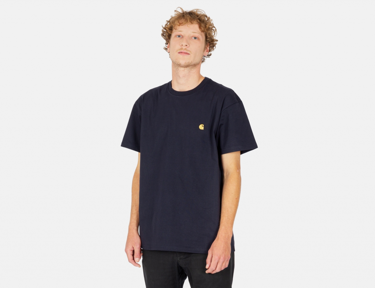 Carhartt WIP Chase T-Shirt - Dark Navy / Gold