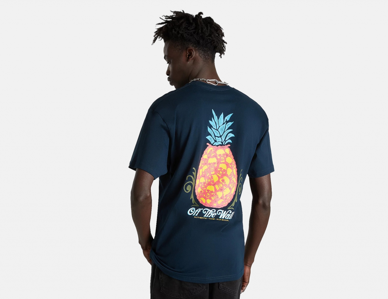 VANS Pineapple Skull T-Shirt - Navy