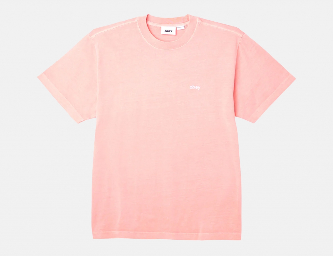 Obey Lowercase Pigment T-Shirt - Pigment Shell Pink