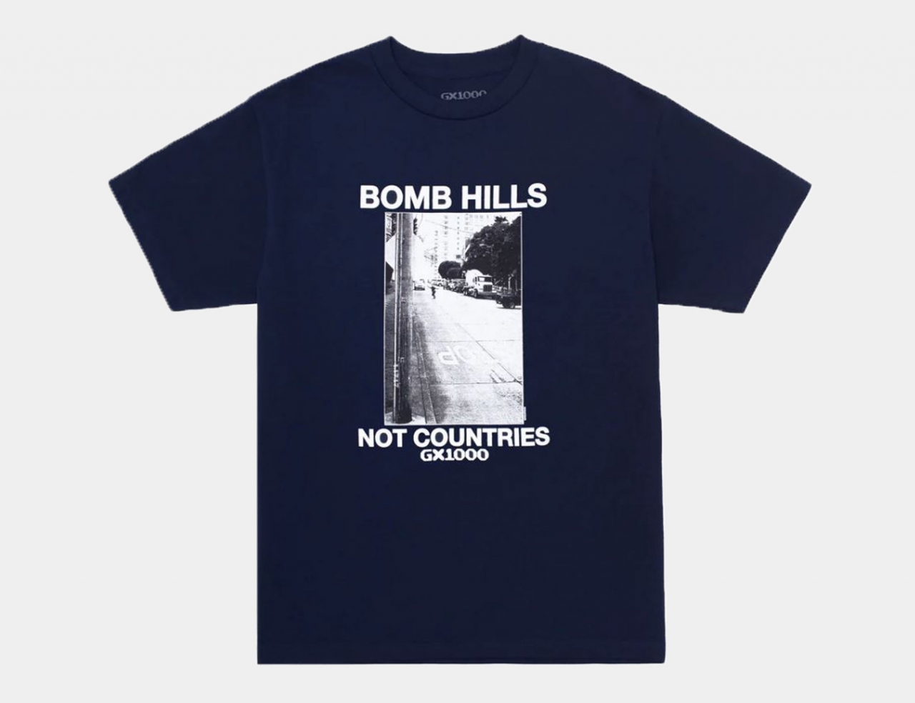 GX1000 Bomb Hills Not Countries T-Shirt Navy