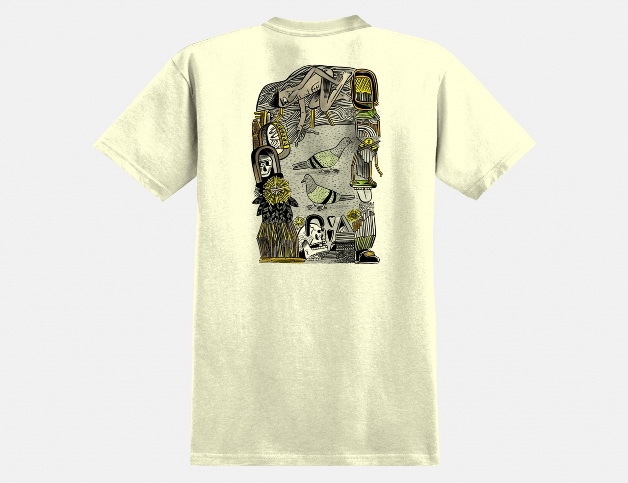 Anti Hero Pigeon Vision Herndon T-Shirt - Natural