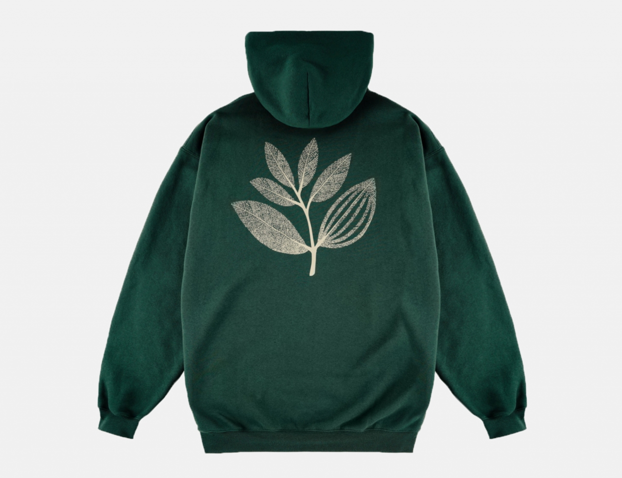 Magenta Botanic Hoodie - Green