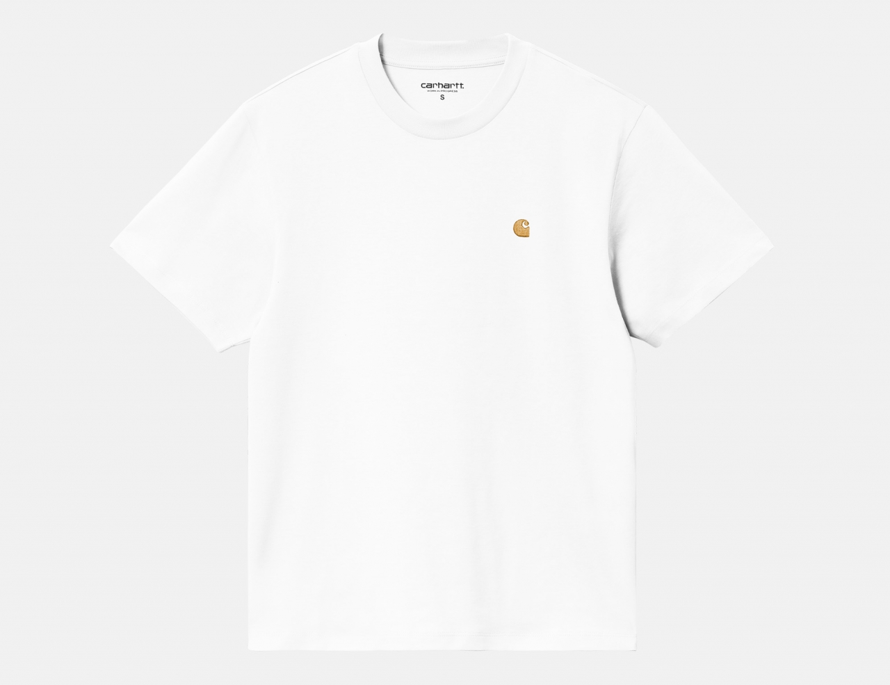Carhartt WIP W&#039; Shortsleeve Chase T-Shirt - White / Gold