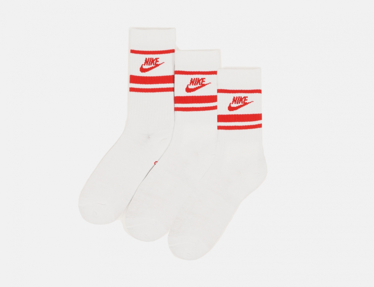 Nike SB Everyday Essential Crew Socke 3-Pair - White / Red
