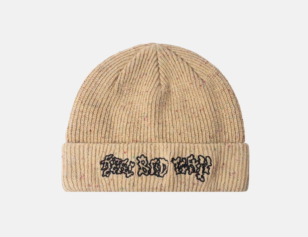 Real Bad Man Wild Record Knit Beanie - Light Brown