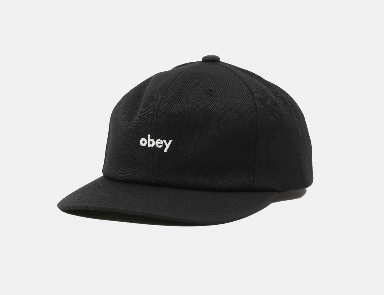 Obey Lowercase 6 Panel Classic Snapback - Black