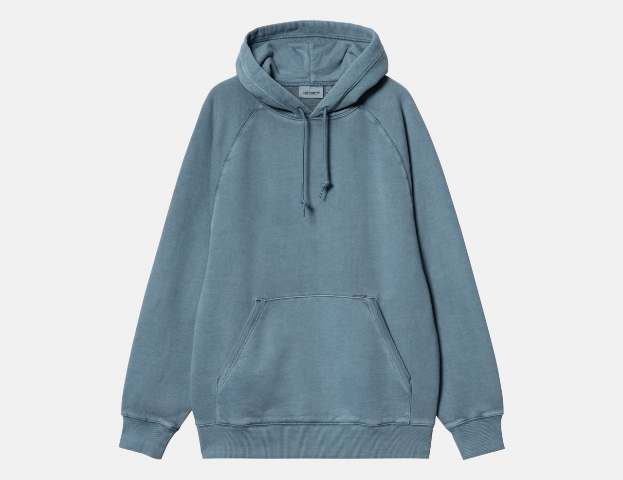 Carhartt WIP Hooded Taos Sweat - Vancouver Blue garment dyed