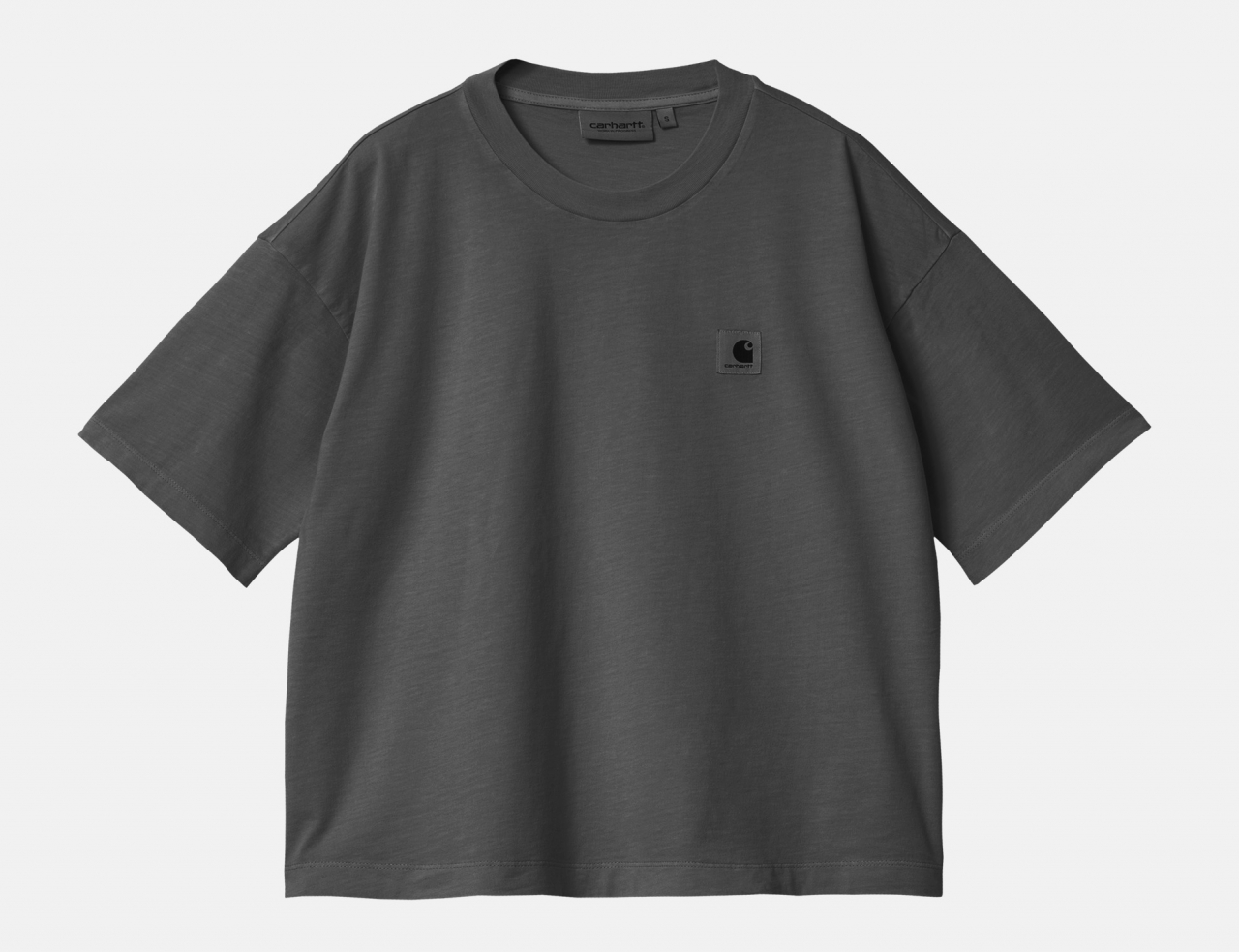 Carhartt WIP W&#039; Shortsleeve Nelson T-Shirt - Charcoal Garment Dyed