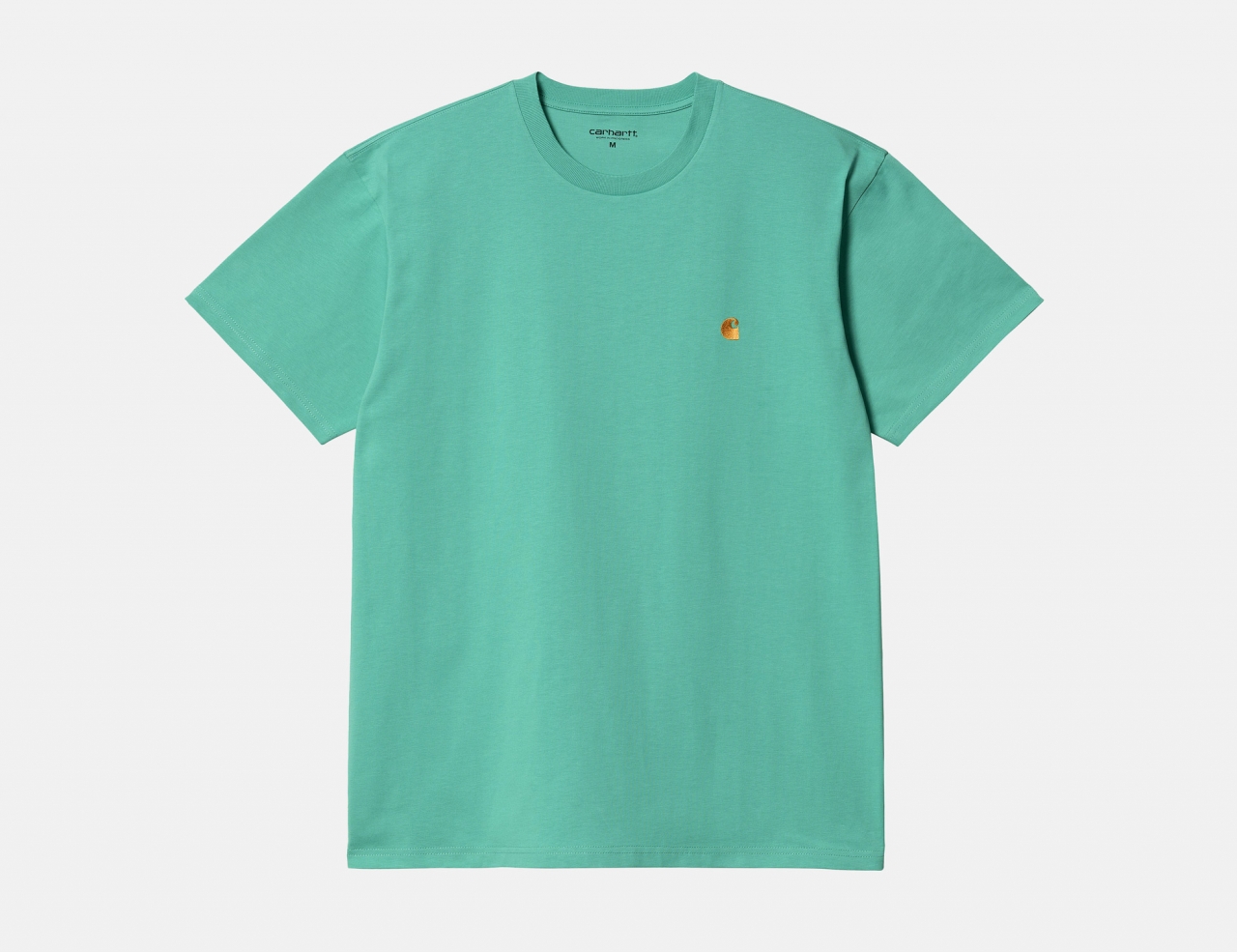 Carhartt WIP Chase T-Shirt - Aqua Green / Gold