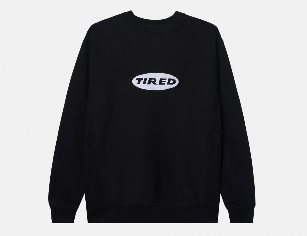 Tired Oval Logo Pullover - Black