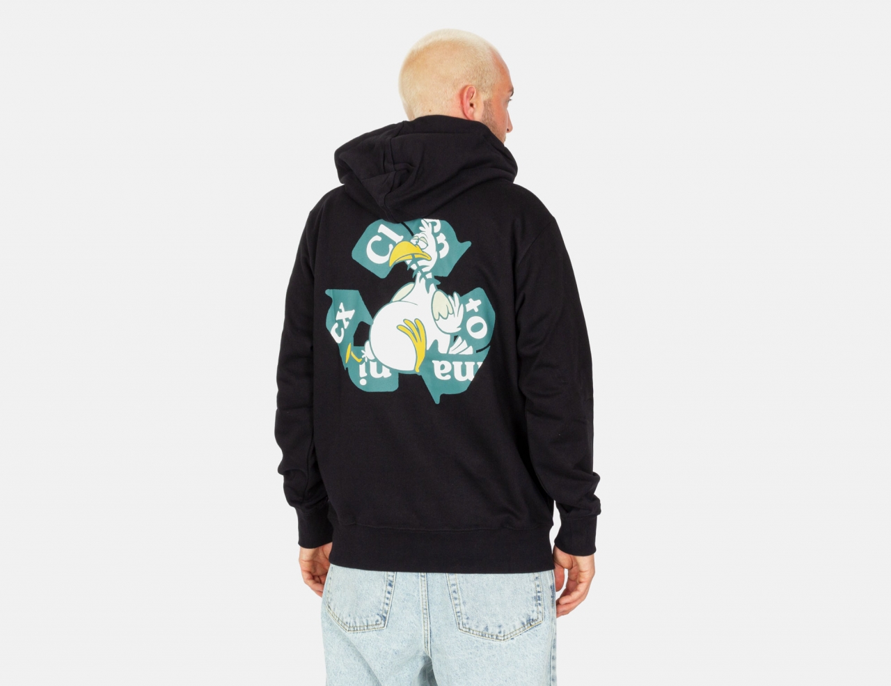 Cleptomanicx Recycle Hoodie - Black