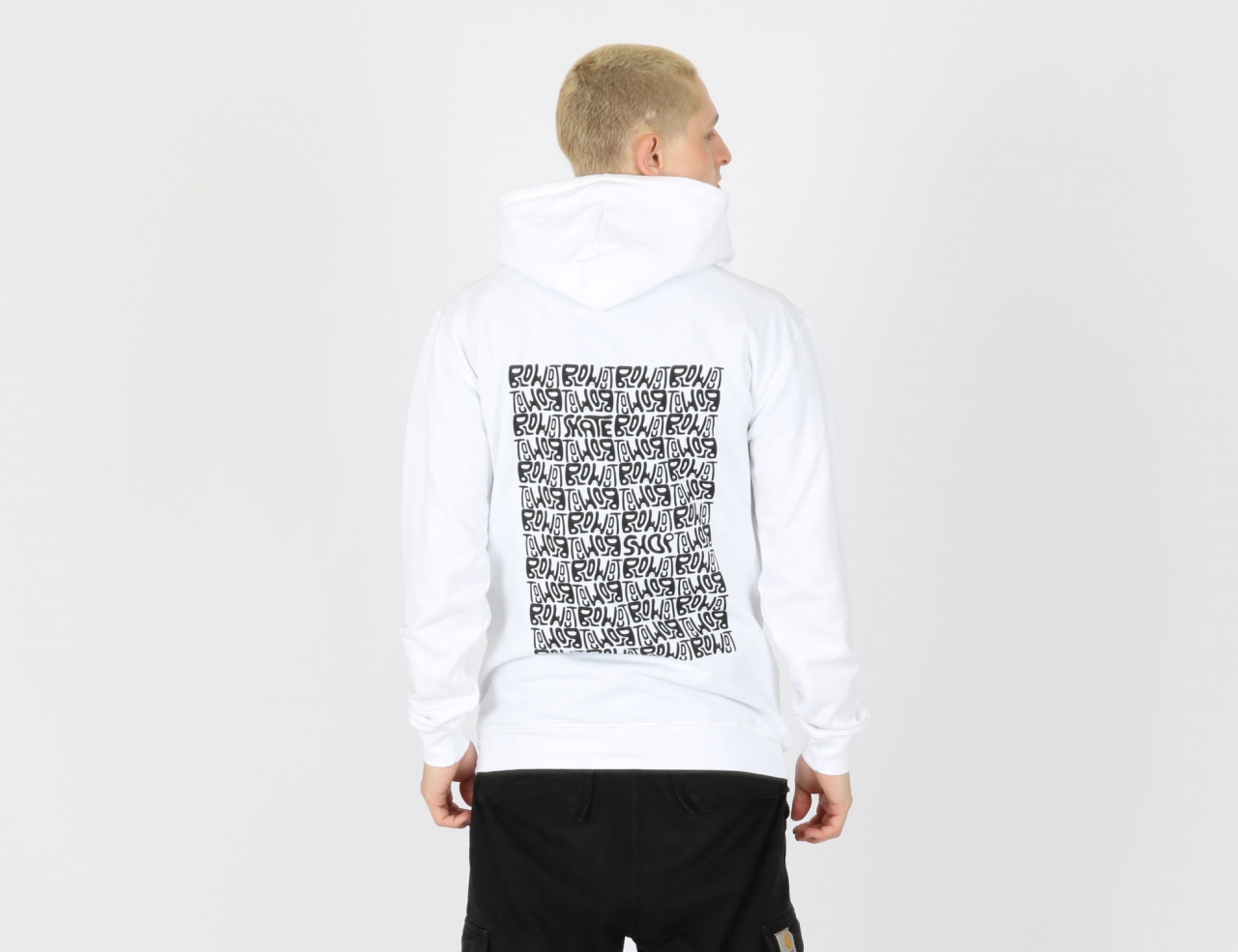 Blowout Psychedelic Hoodie - White / Black