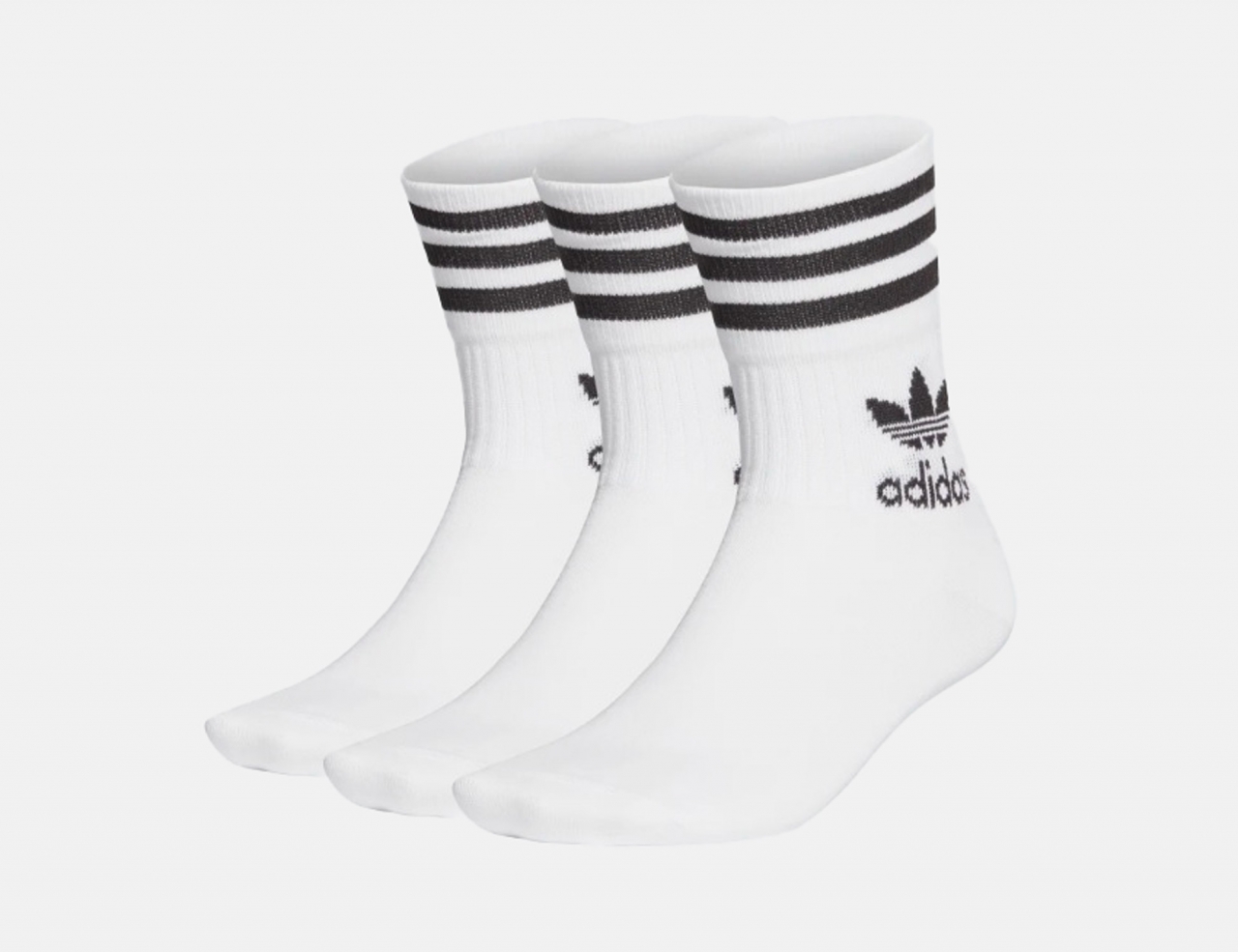 Adidas Mid Cut Crew Socken - White / Black