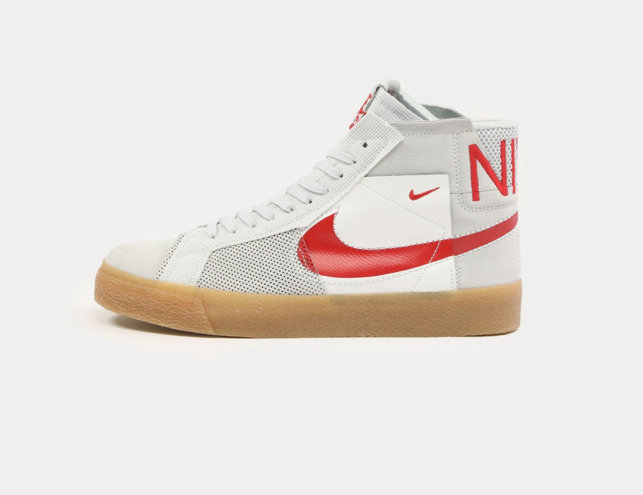 Nike SB Zoom Blazer Mid Premium Sneaker - White / Red