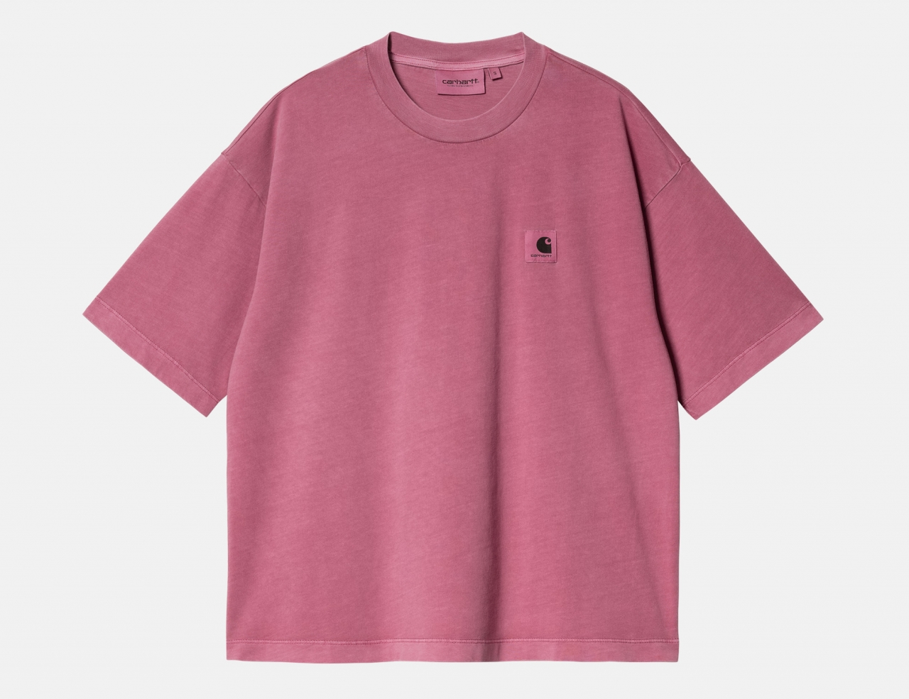 Carhartt WIP W&#039; Shortsleeve Nelson T-Shirt - Magenta Garment Dyed