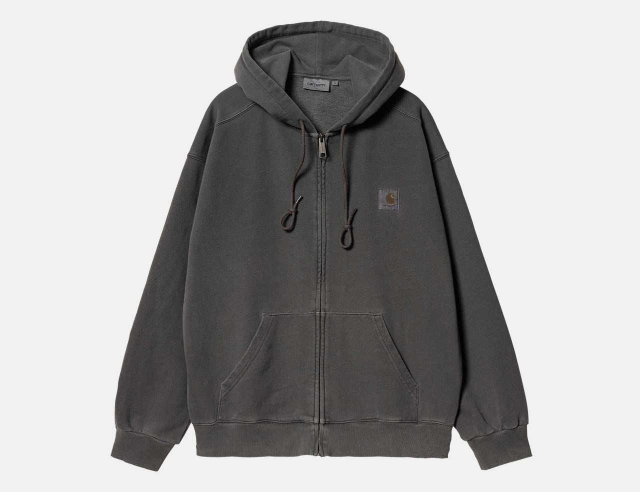 Carhartt WIP Nelson Hoodie Jacket - Charcoal Garment Dyed