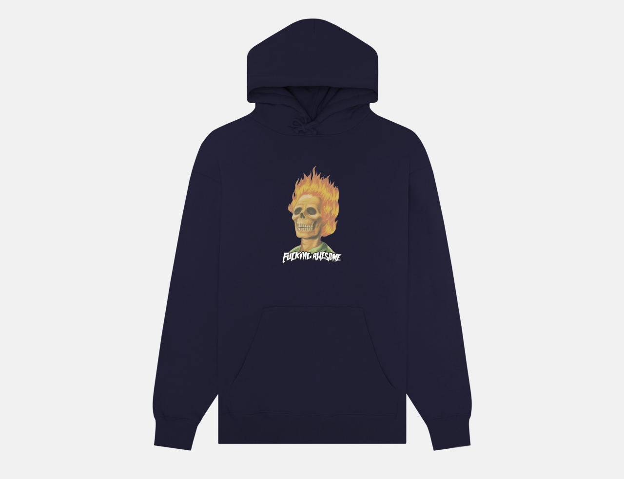 Fucking Awesome Flame Skull Hoodie - Navy