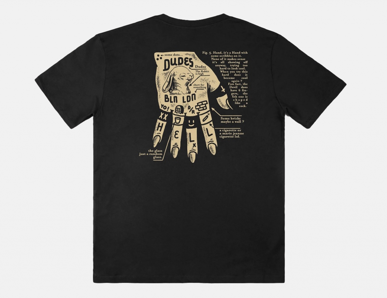 The Dudes Dead Hand T-Shirt - Black