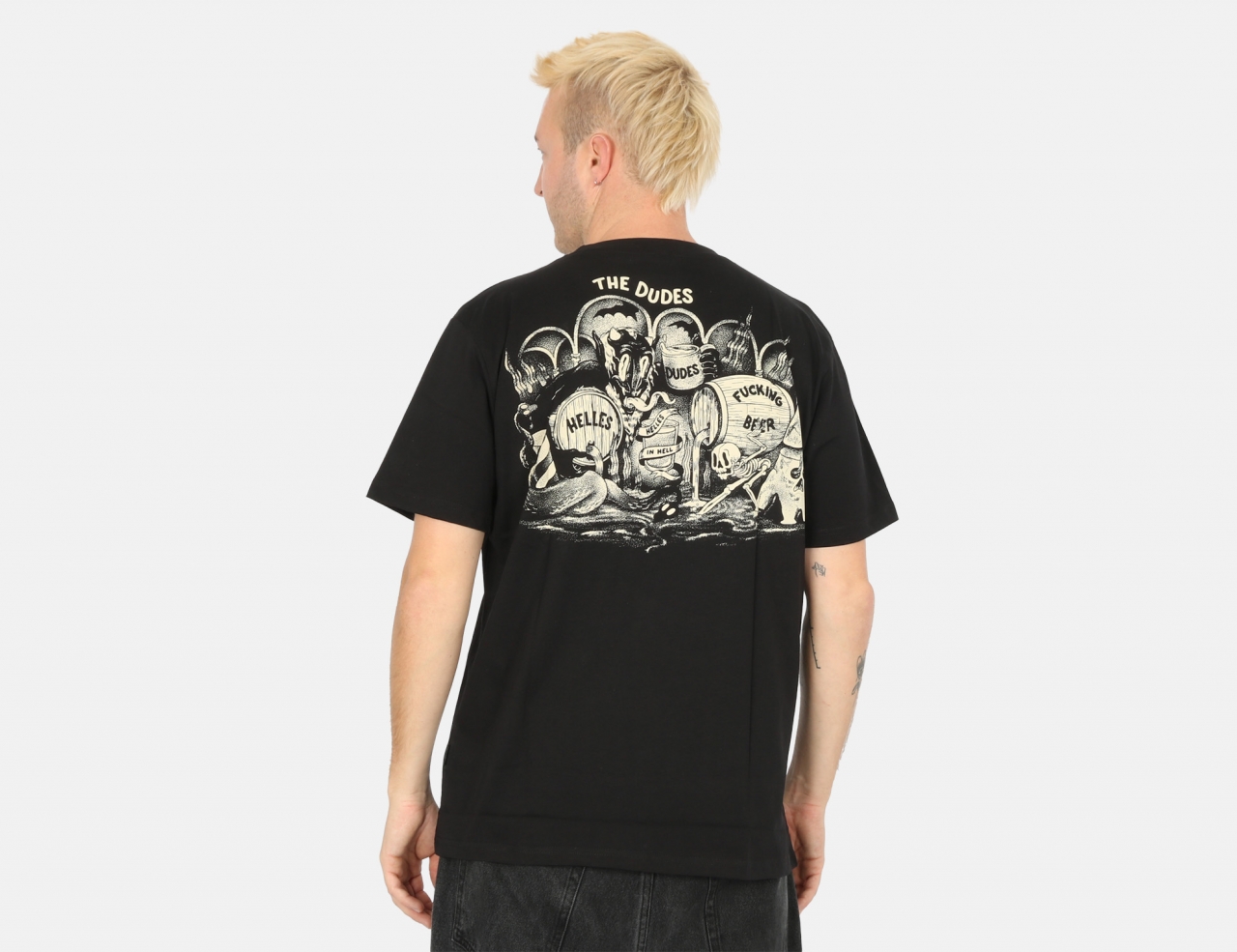 The Dudes Helles in Hell T-Shirt - Black