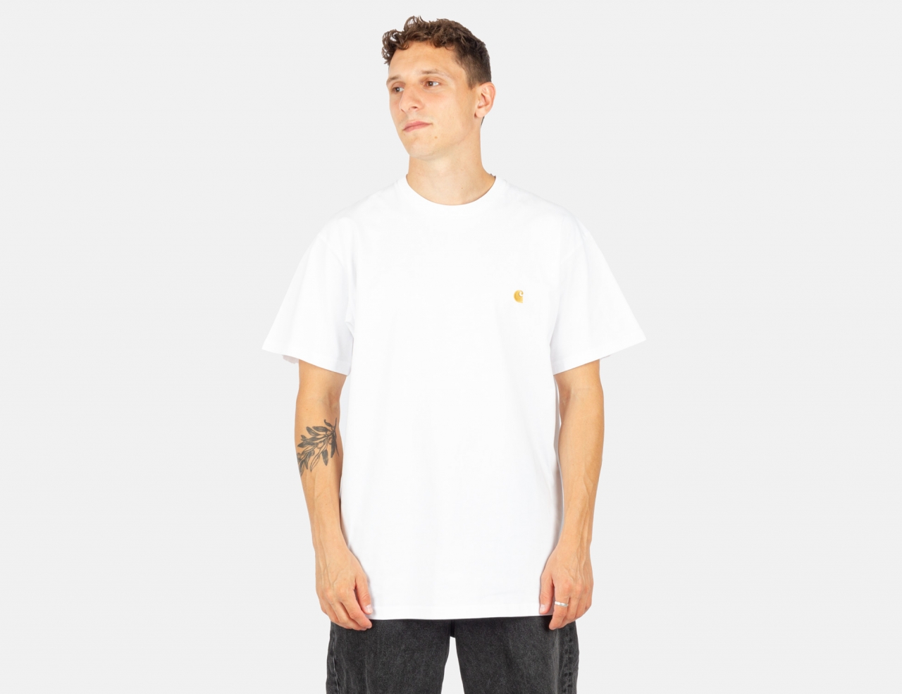 Carhartt WIP Chase T-Shirt - White / Gold