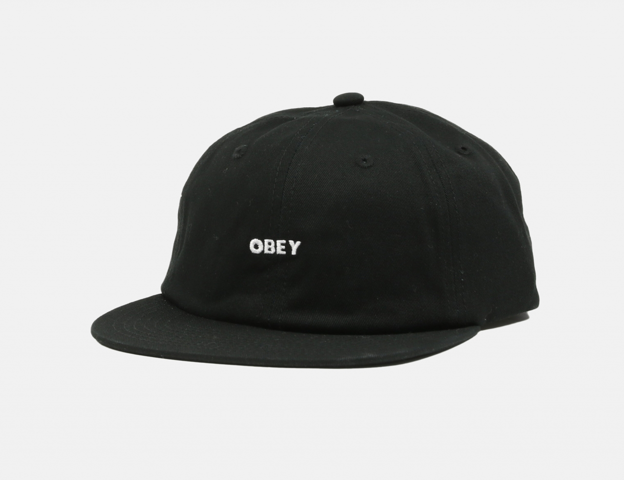 Obey Bold 6 Panel Cap - Black
