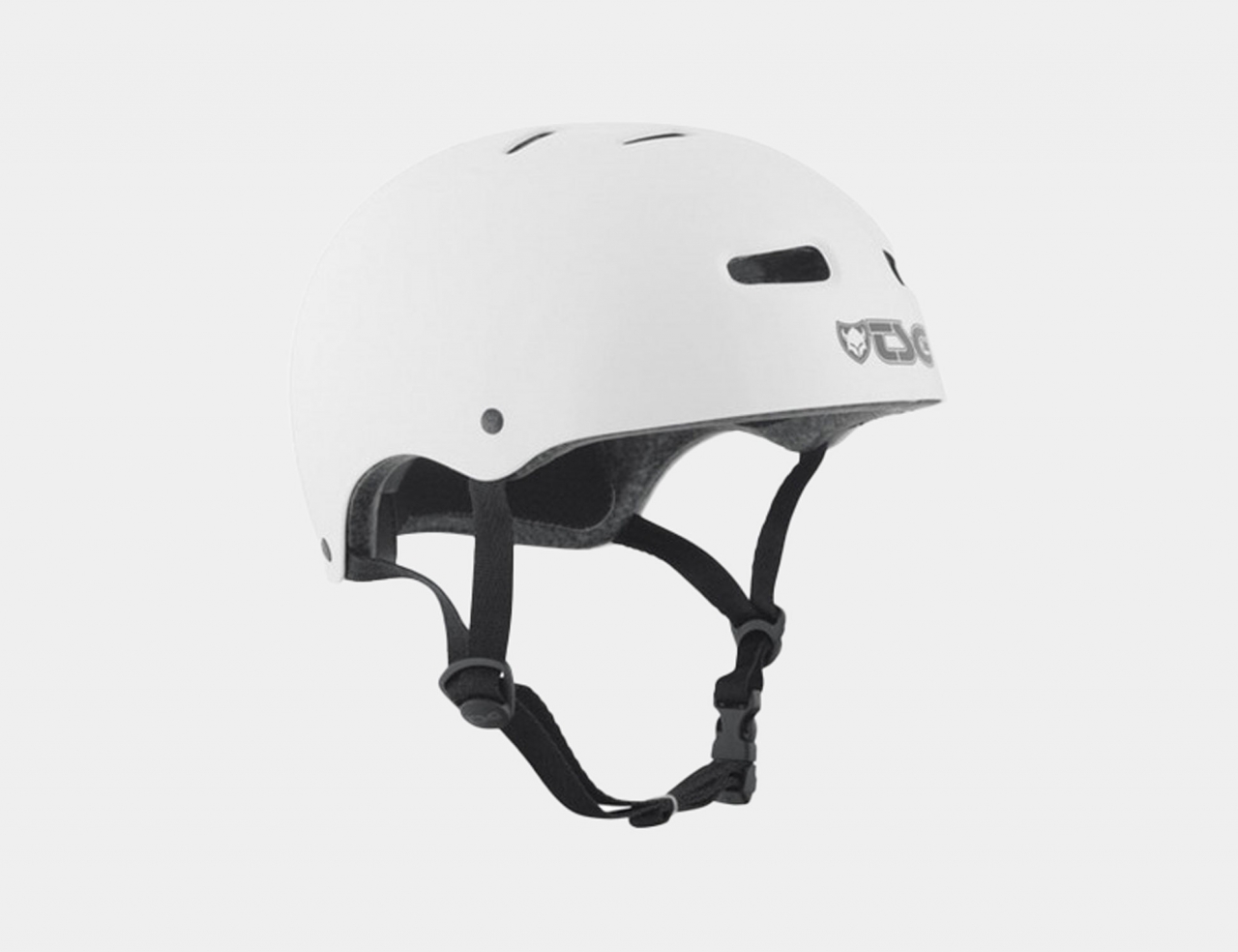 TSG Skate/BMX Solid Color Helm - Injected White